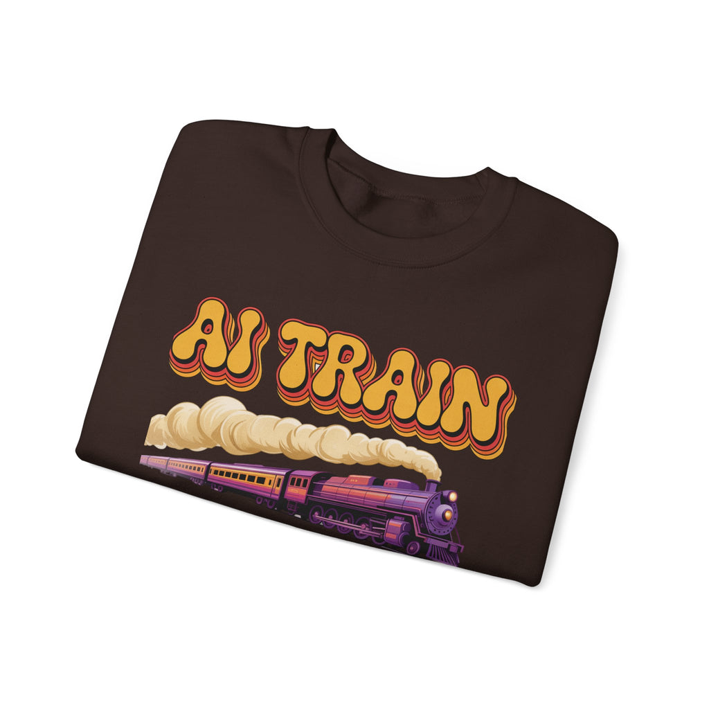 AI TRAIN  "Quantum Rail System" Unisex Heavy Blend™ Crewneck Sweatshirt
