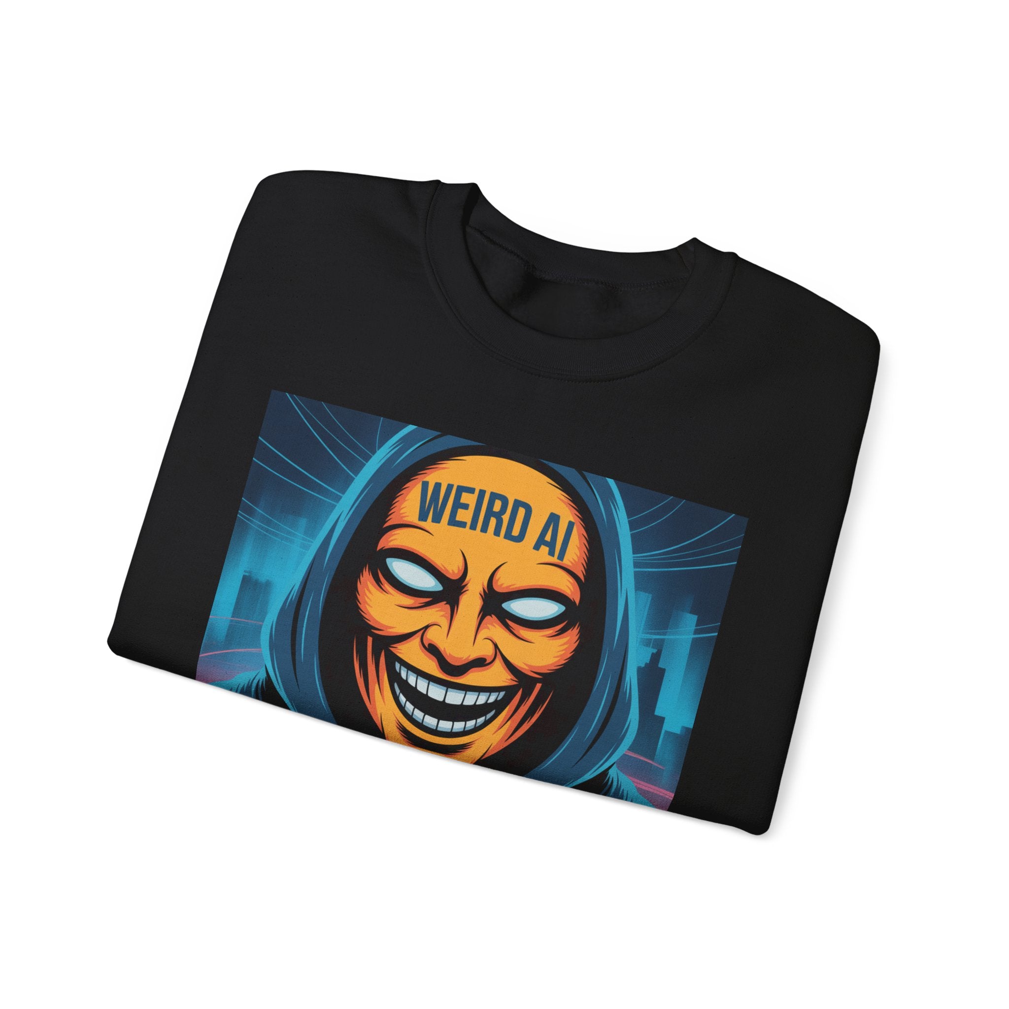 Weird AI "Masked Mode" Unisex Heavy Blend™ Crewneck Sweatshirt