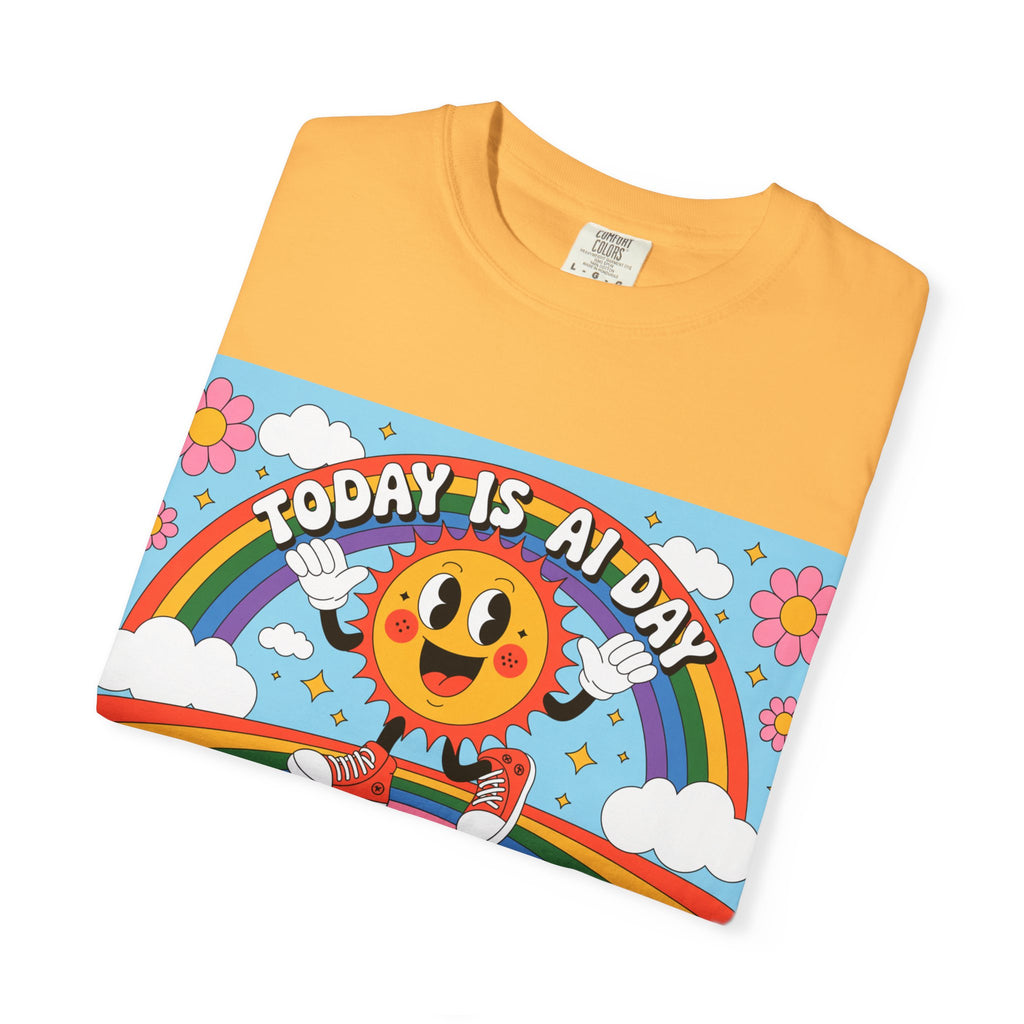 Today Is AI Day  "Sunshine Circuit" Unisex Garment-Dyed T-shirt