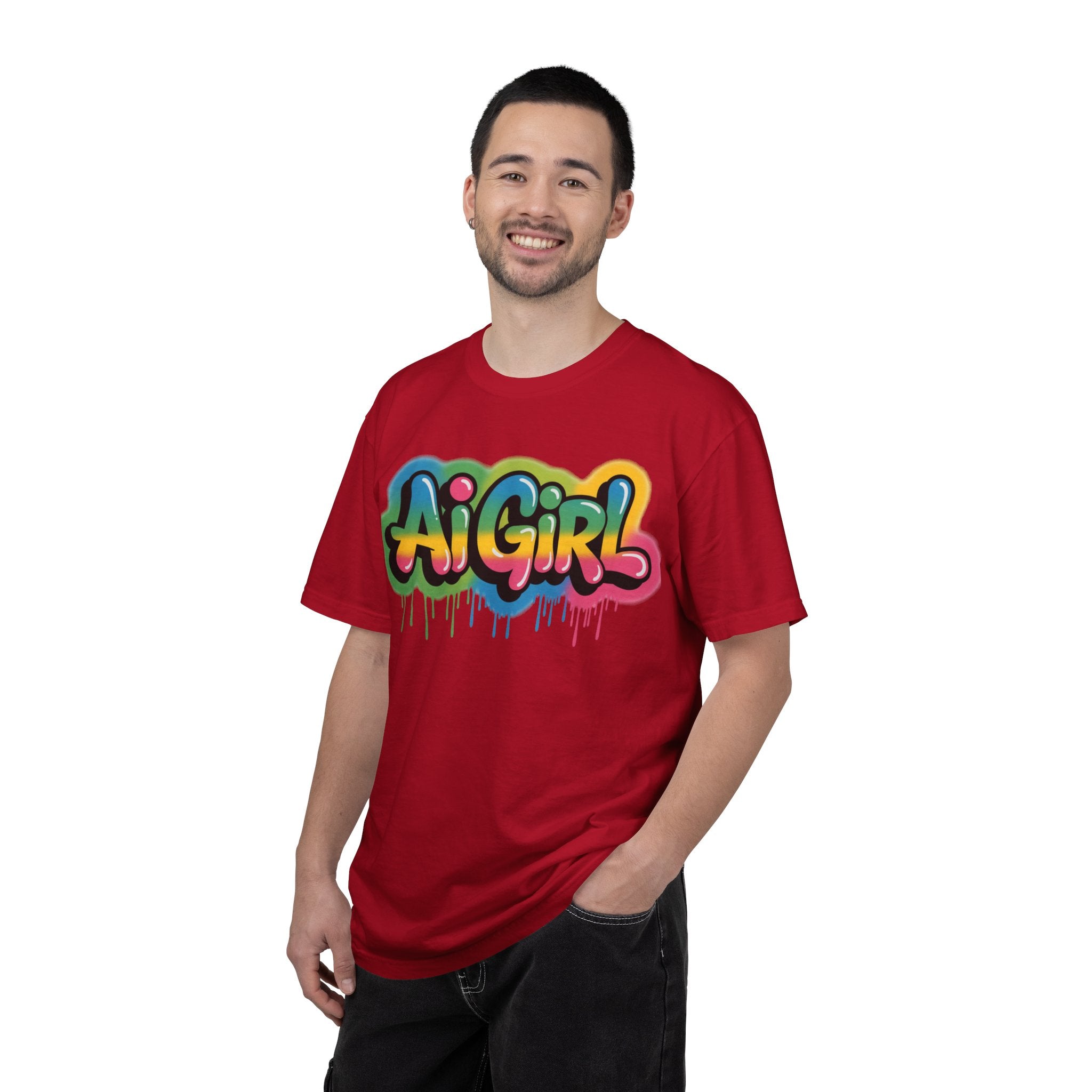 Ai Girl  "Graffiti Glow " Unisex Heavy Blend Garment-Dyed T-shirt