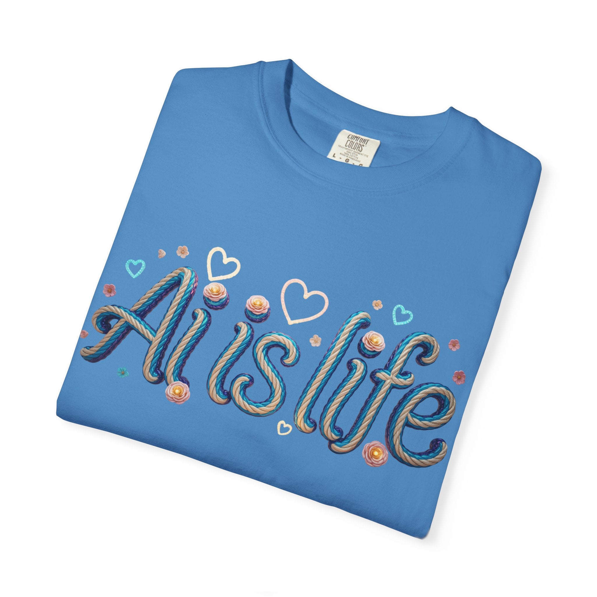 AI is Life  "TWISTED BEAUTY" Unisex Garment-Dyed T-shirt