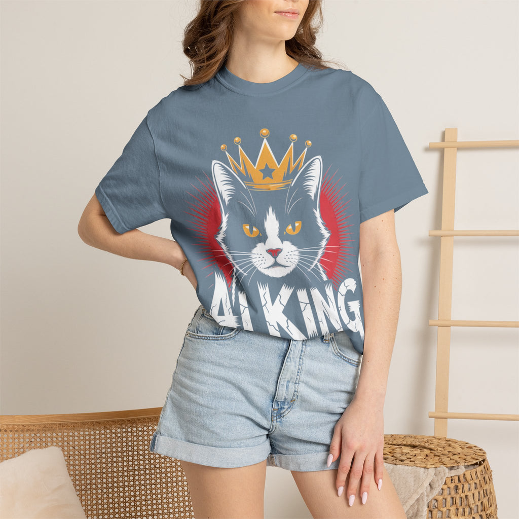AI king ""Glitch Monarch"" Garment-Dyed T-shirt (Men)