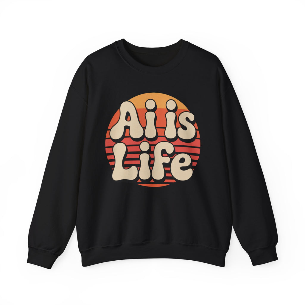 AI is Life "SUNSET CIRCUITRY" Unisex Heavy Blend™ Crewneck Sweatshirt