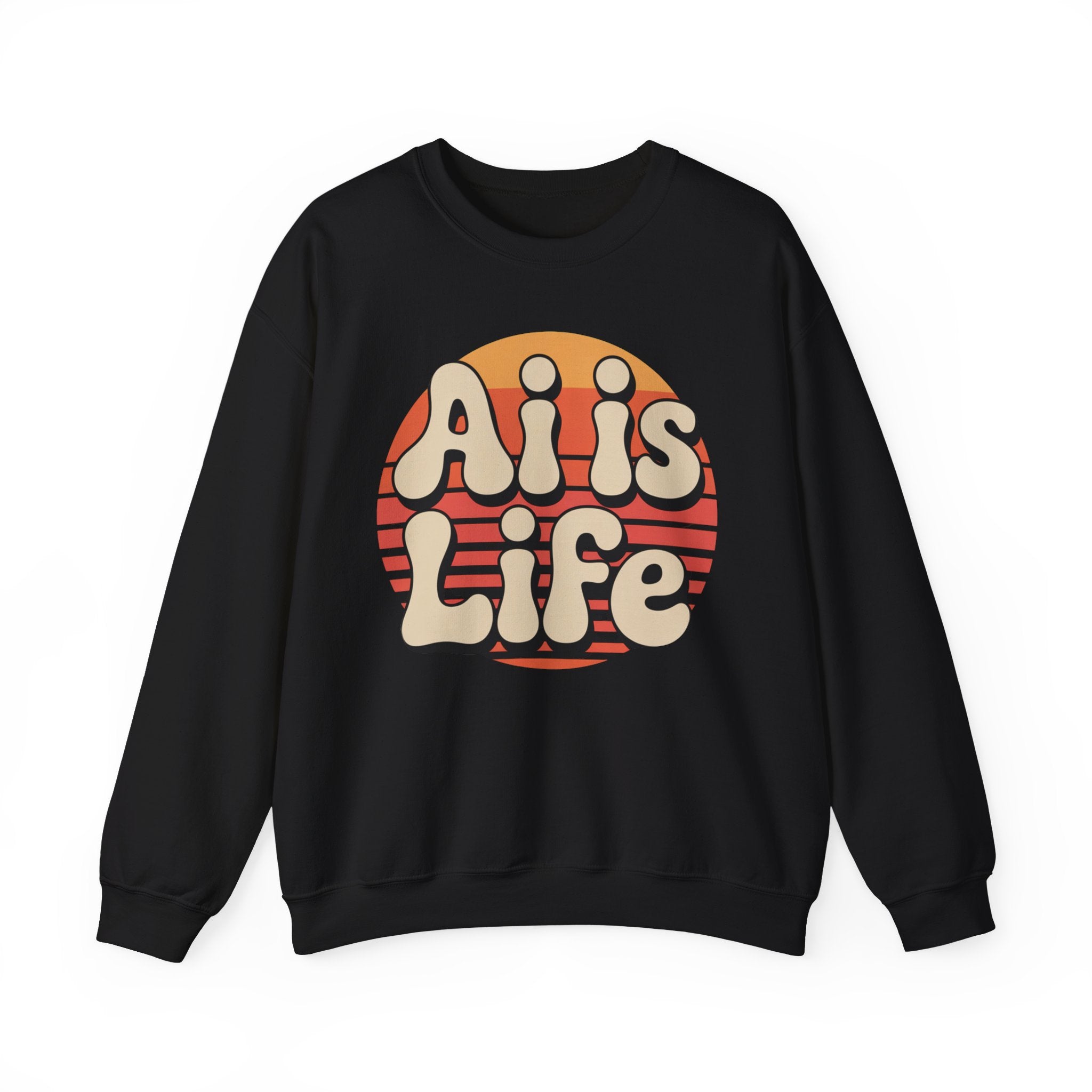 AI is Life "SUNSET CIRCUITRY" Unisex Heavy Blend™ Crewneck Sweatshirt