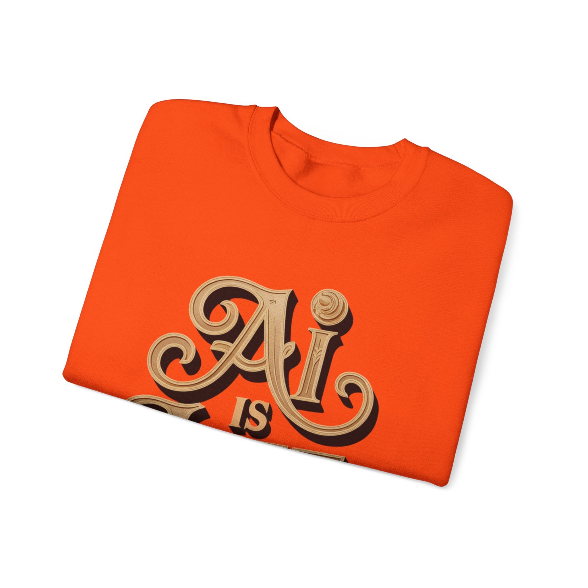AI IS LIFE  "Golden Neuralwave"  Unisex Heavy Blend™ Crewneck Sweatshirt