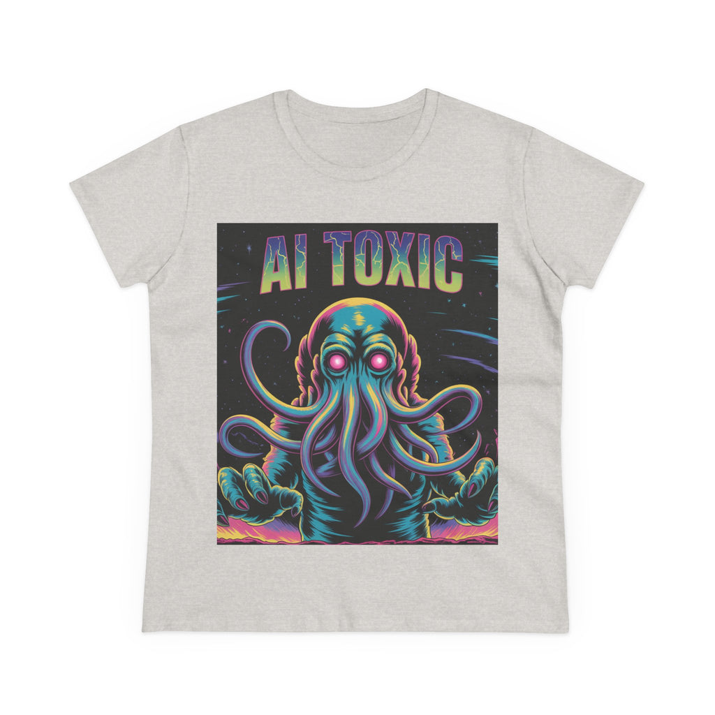 AI TOXIC  "Data Overlord" Women's Midweight Cotton Tee