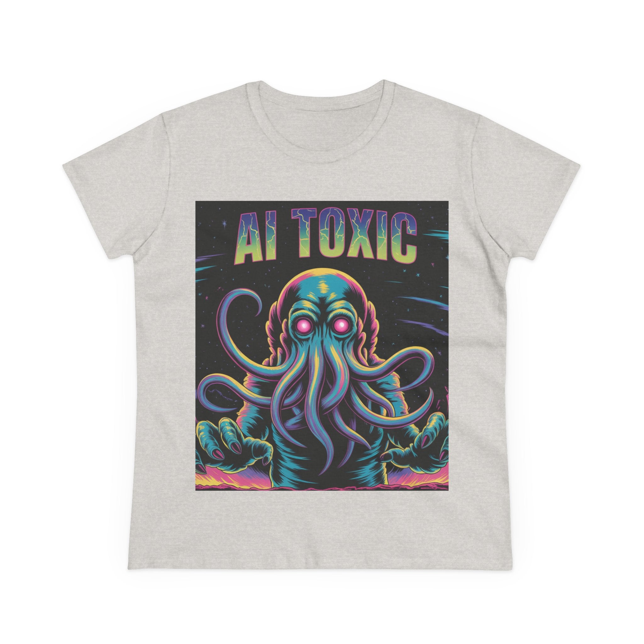 AI TOXIC  "Data Overlord" Women's Midweight Cotton Tee