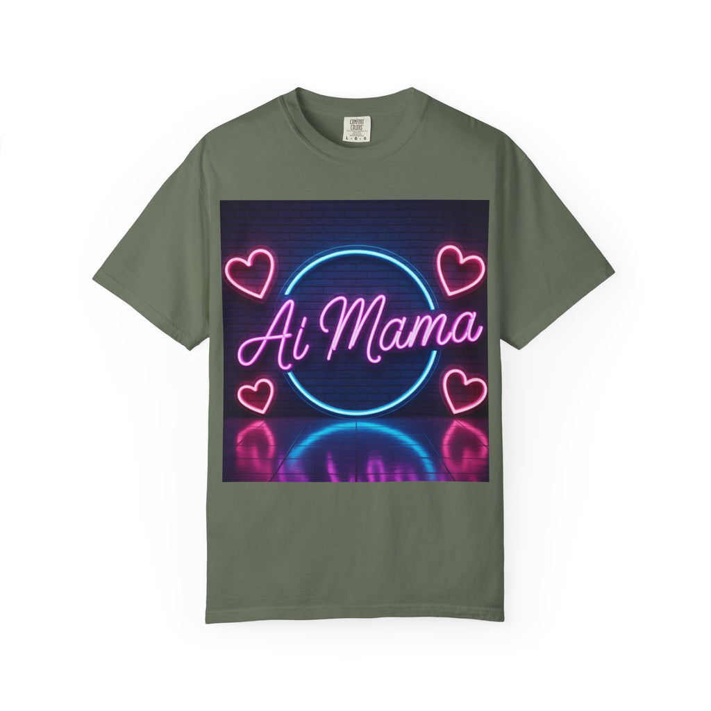 AI MAMA “Electric Love Loop” Unisex Garment-Dyed T-shirt