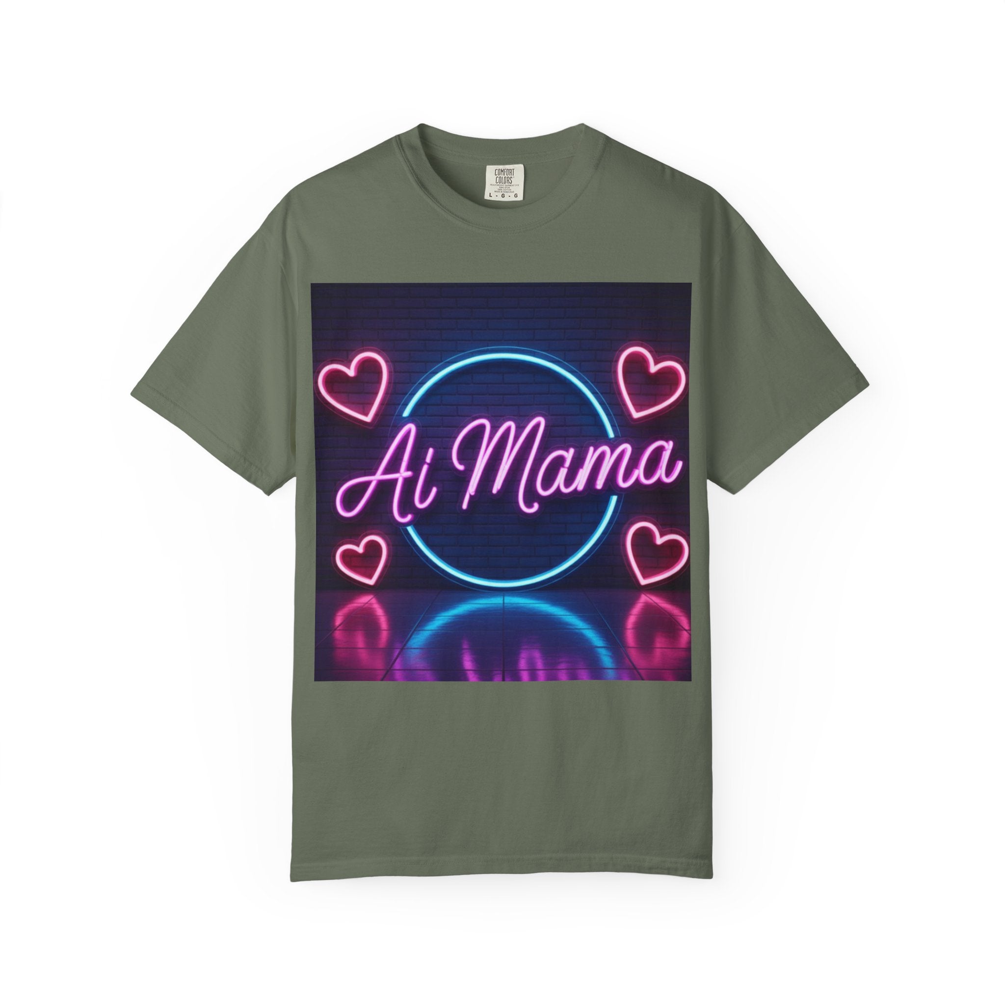 AI MAMA “Electric Love Loop” Unisex Garment-Dyed T-shirt