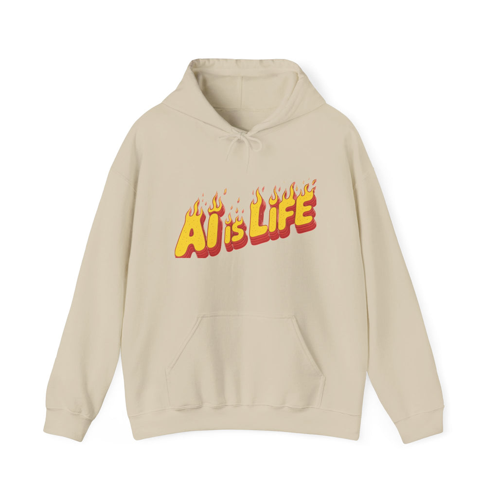 AI is LIFE “FLAME CODE” Unisex Heavy Blend™ Hooded Sweatshirt