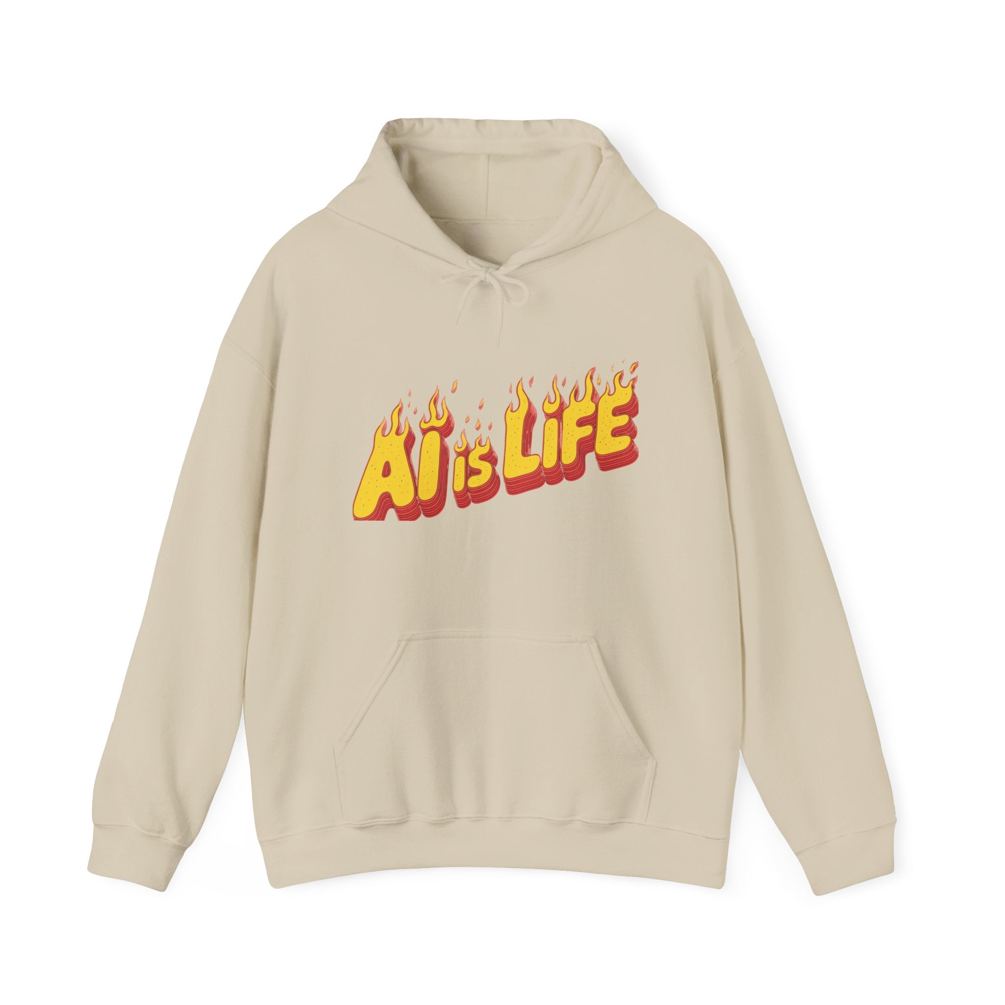 AI is LIFE “FLAME CODE” Unisex Heavy Blend™ Hooded Sweatshirt