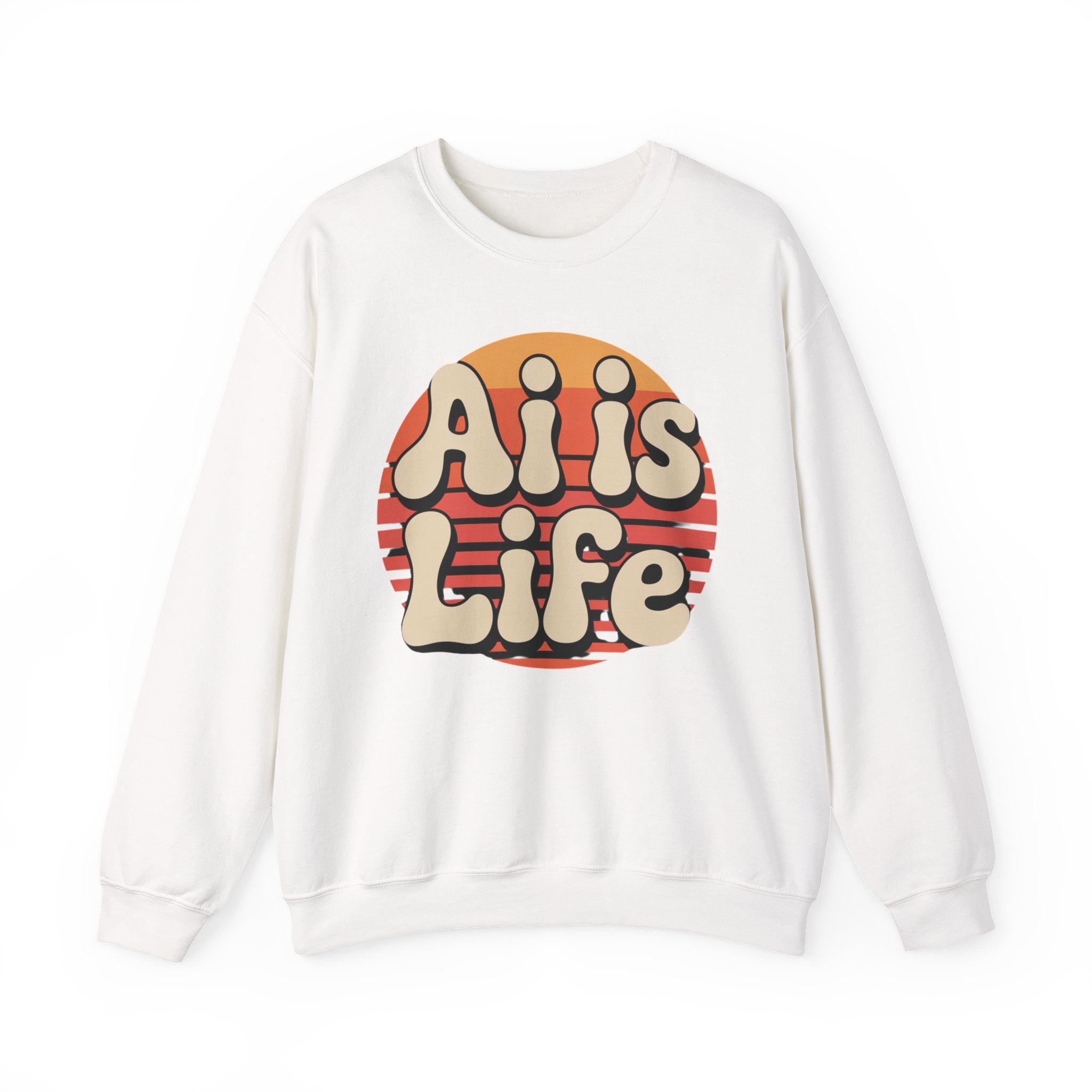 AI is Life "SUNSET CIRCUITRY" Unisex Heavy Blend™ Crewneck Sweatshirt