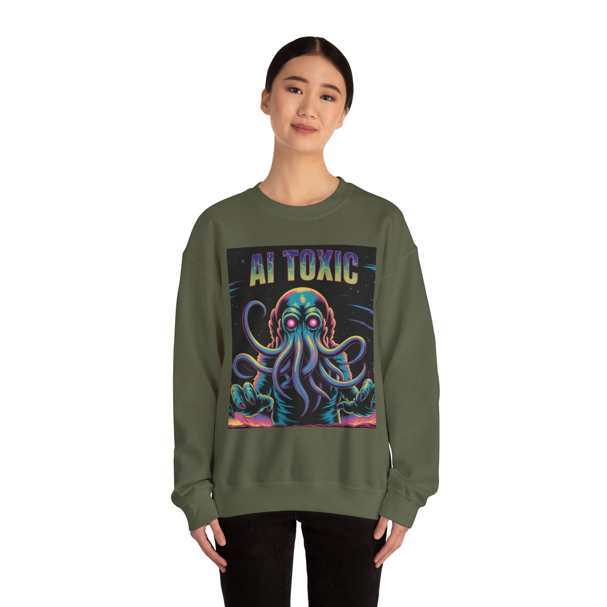 AI TOXIC  "Data Overlord" Unisex Heavy Blend™ Crewneck Sweatshirt