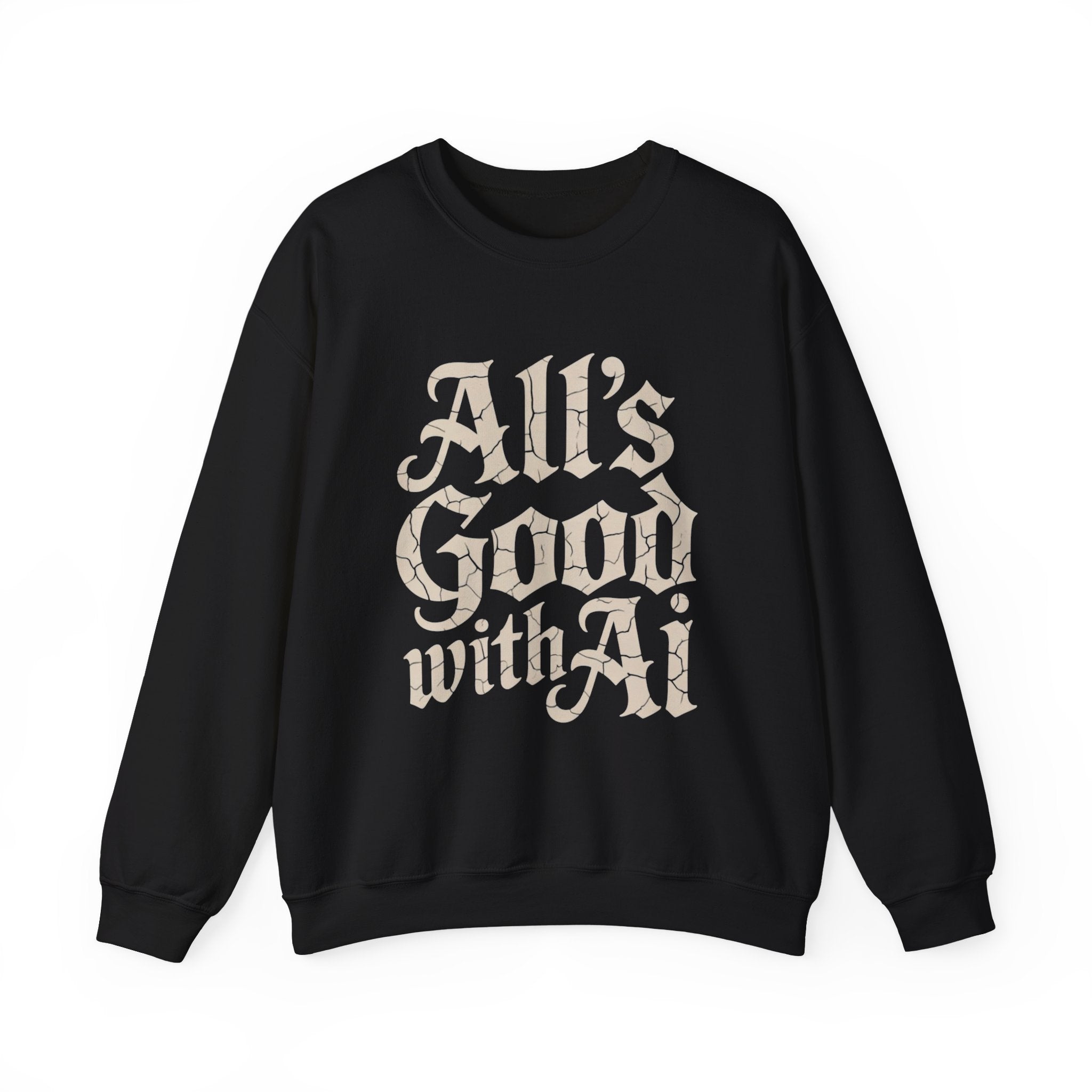 ALL’S GOOD WITH AI “Cracked Code Classic” Unisex Heavy Blend Crewneck Sweatshirt