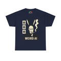 Weird AI Tee "CYBER RABBIT NOIR" Retro Bunny-Masked AI Graphic T-Shirt