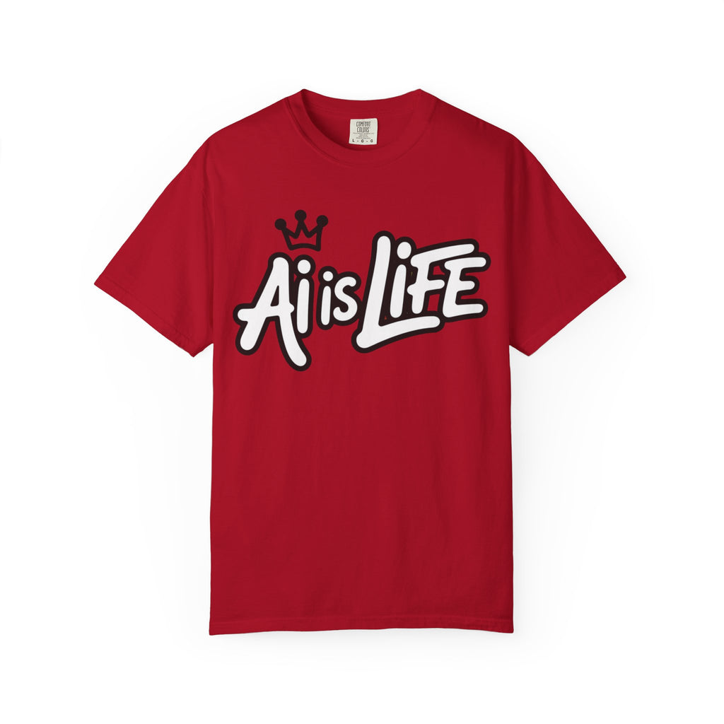 Ai is Life  "Crown Circuit" Unisex Garment-Dyed T-shirt