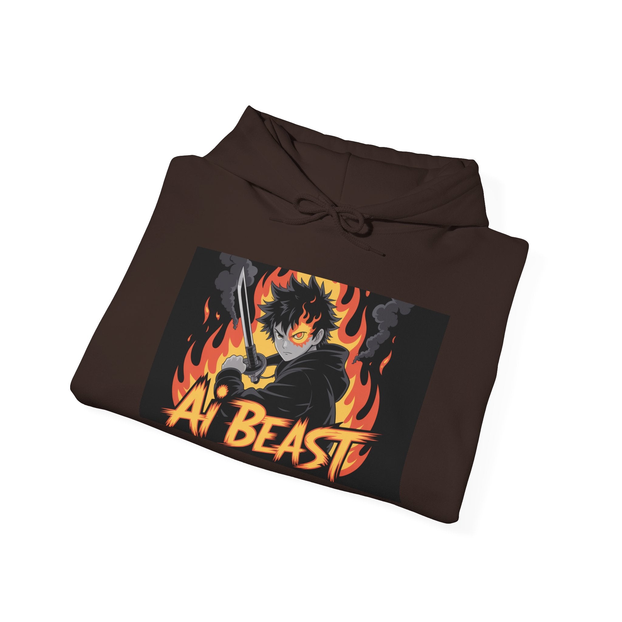 AI  BEAST  " Warrior.exe "  Unisex Heavy Blend™ Hooded Sweatshirt