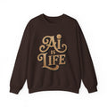 AI IS LIFE  "Golden Neuralwave"  Unisex Heavy Blend™ Crewneck Sweatshirt