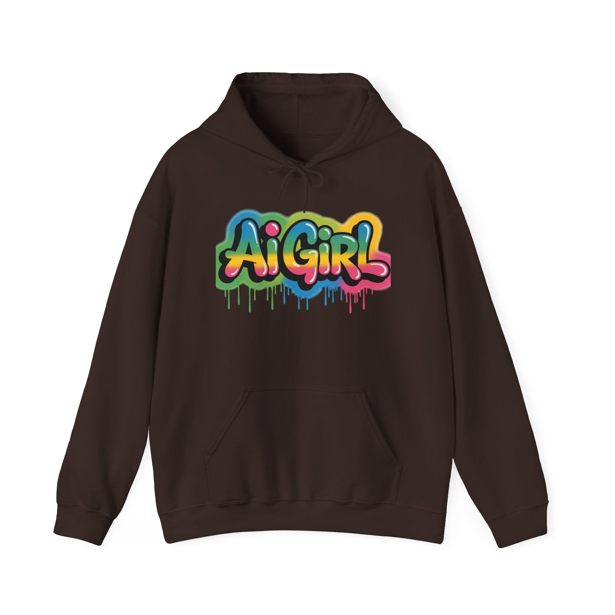 Ai Girl  "Graffiti Glow"  Unisex Heavy Blend™ Hooded Sweatshirt
