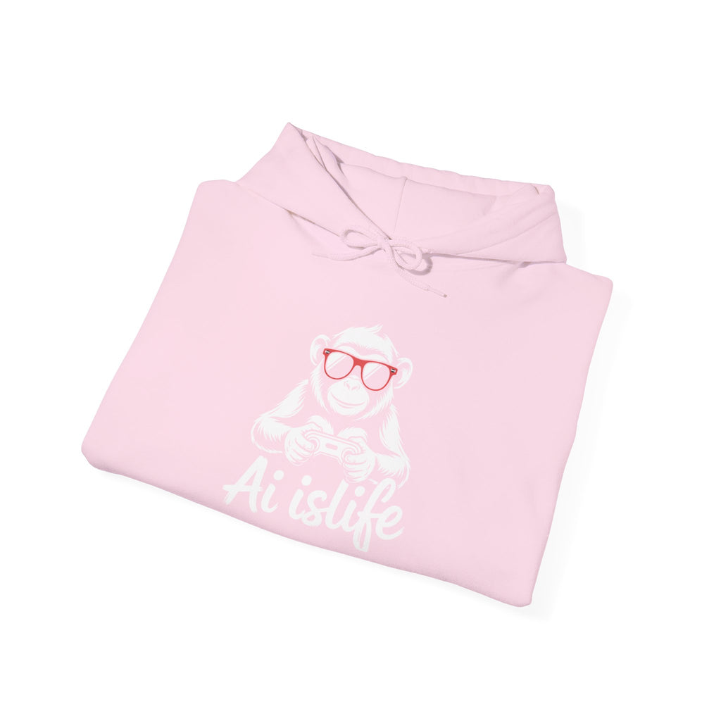 AI is Life "GAMER CHIMP ELITE" Unisex Graphic Pullover Hoodie