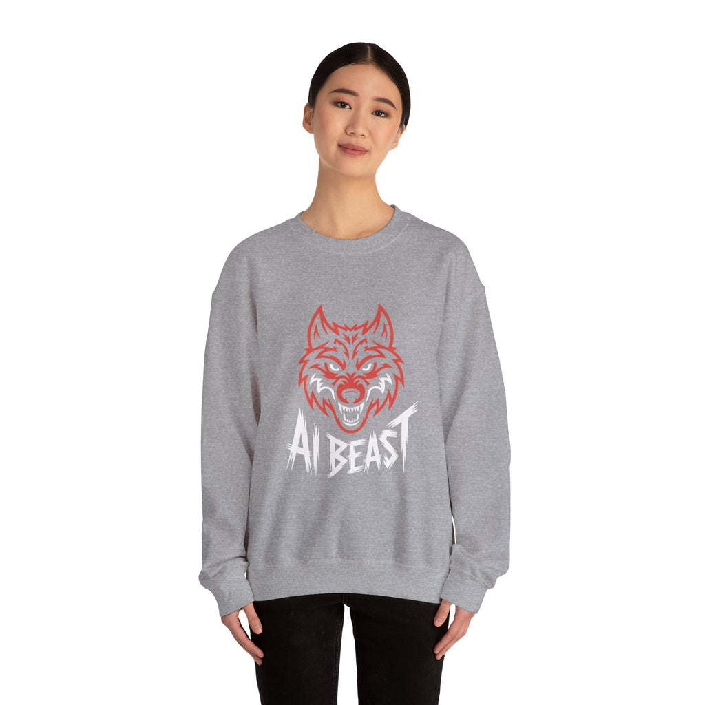 AI BEAST " Alpha Mode " Unisex Heavy Blend™ Crewneck Sweatshirt