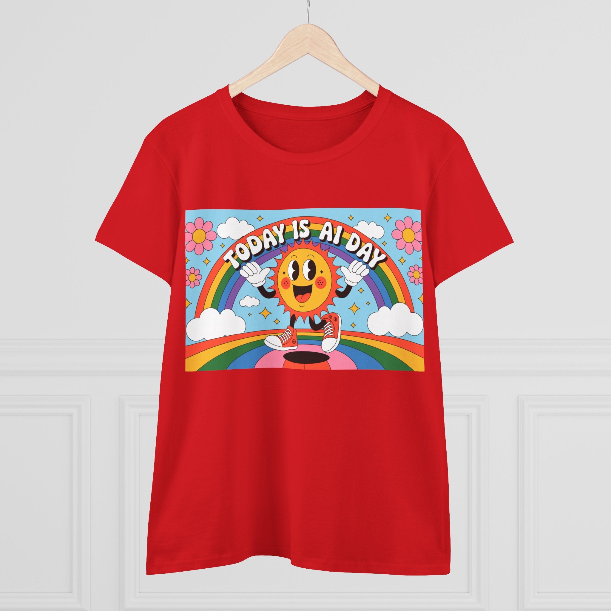 Today Is AI Day  "Sunshine Circuit" Women's Midweight Cotton Tee