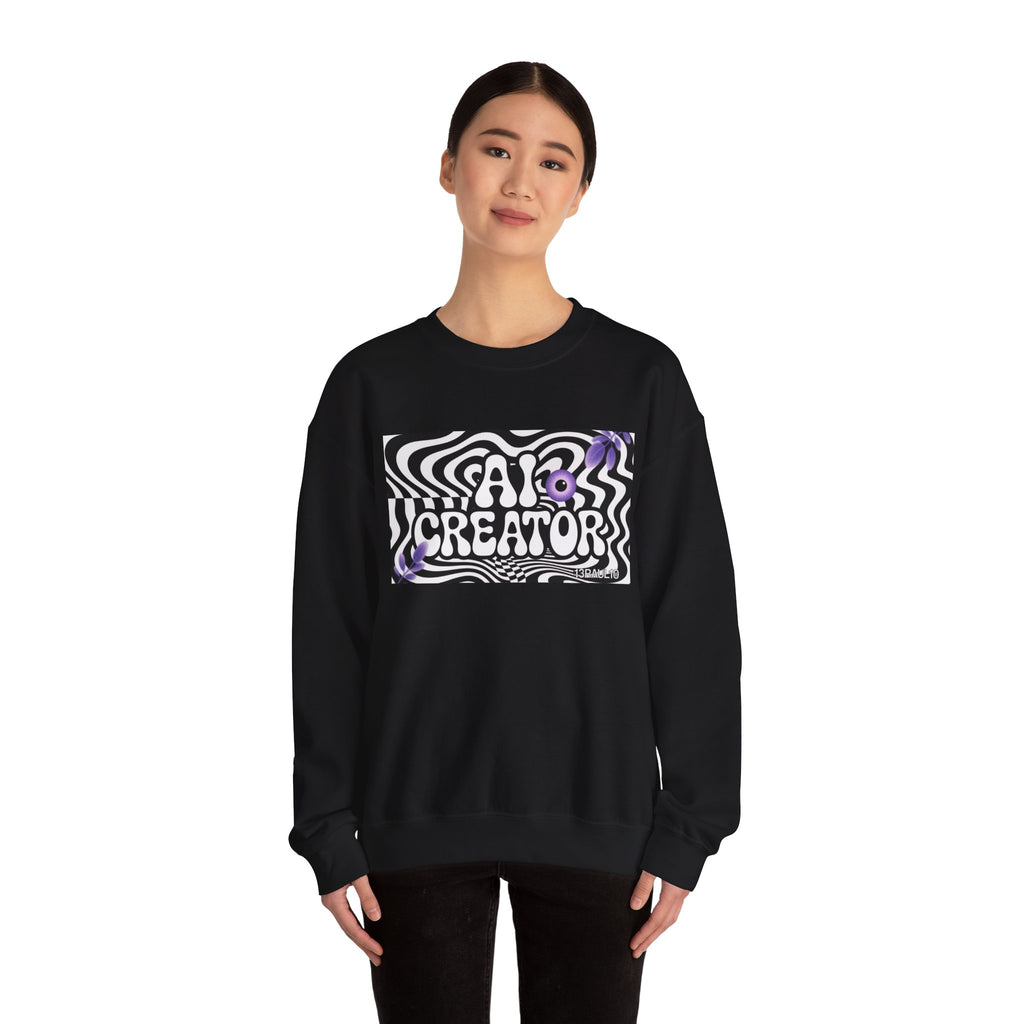 AI Creator  "Optic Loop" Unisex Heavy Blend™ Crewneck Sweatshirt
