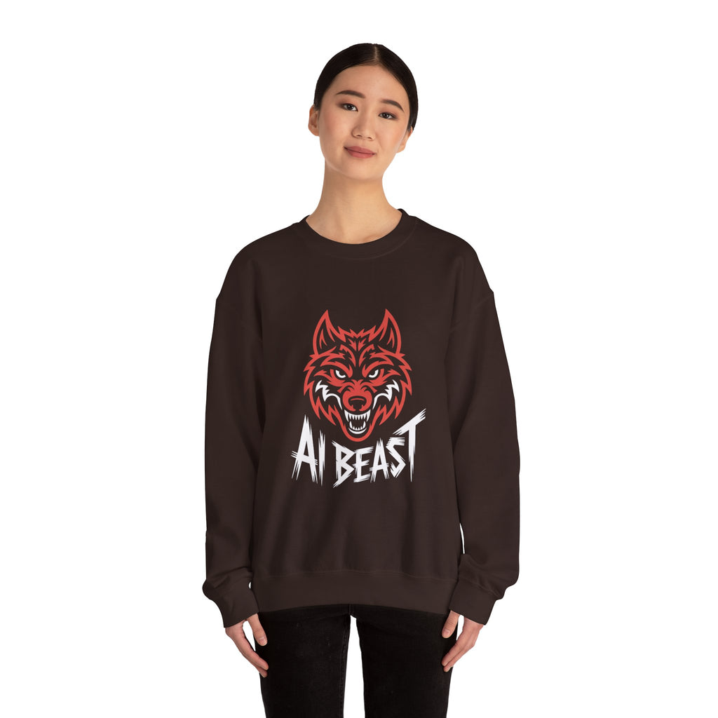 AI BEAST " Alpha Mode " Unisex Heavy Blend™ Crewneck Sweatshirt