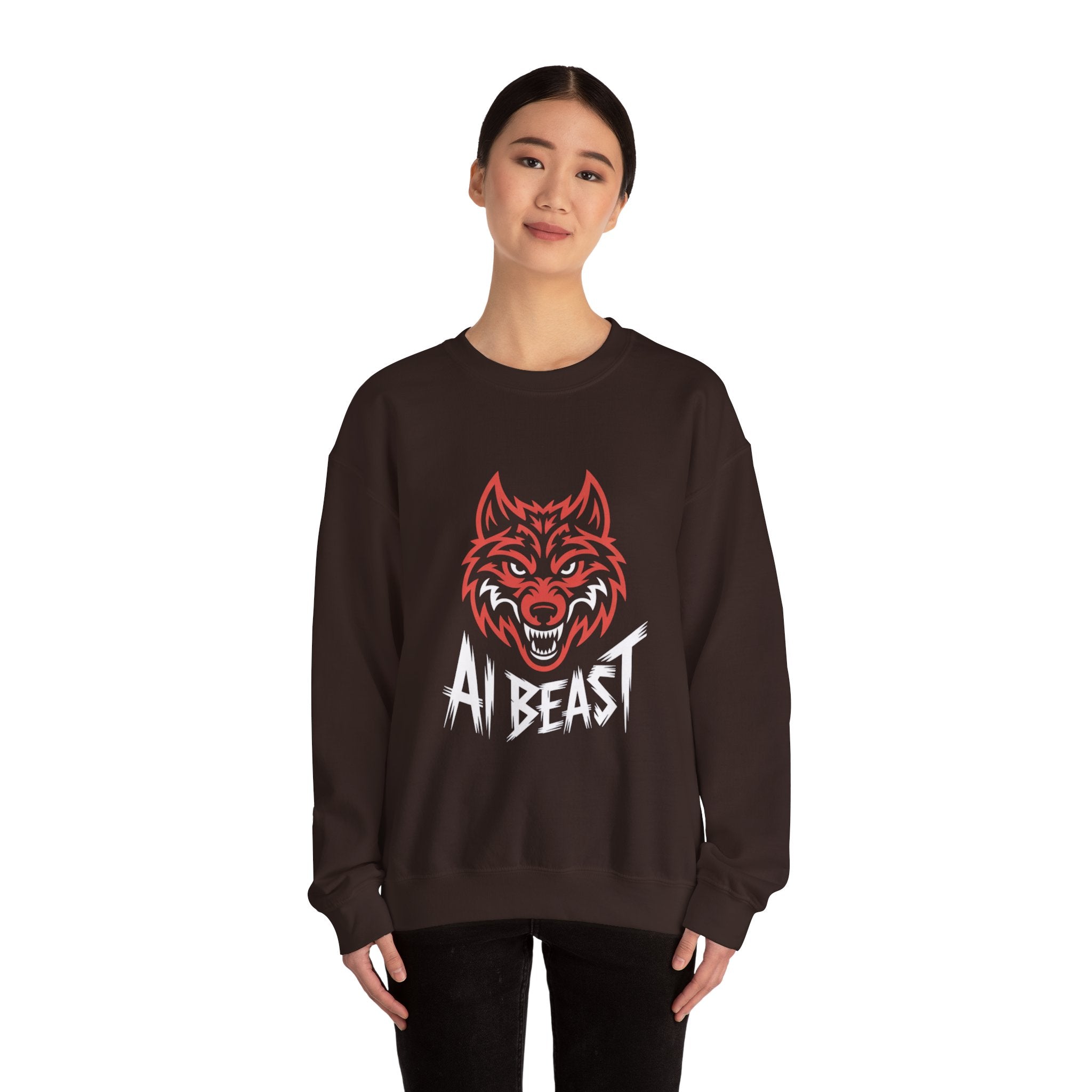 AI BEAST " Alpha Mode " Unisex Heavy Blend™ Crewneck Sweatshirt