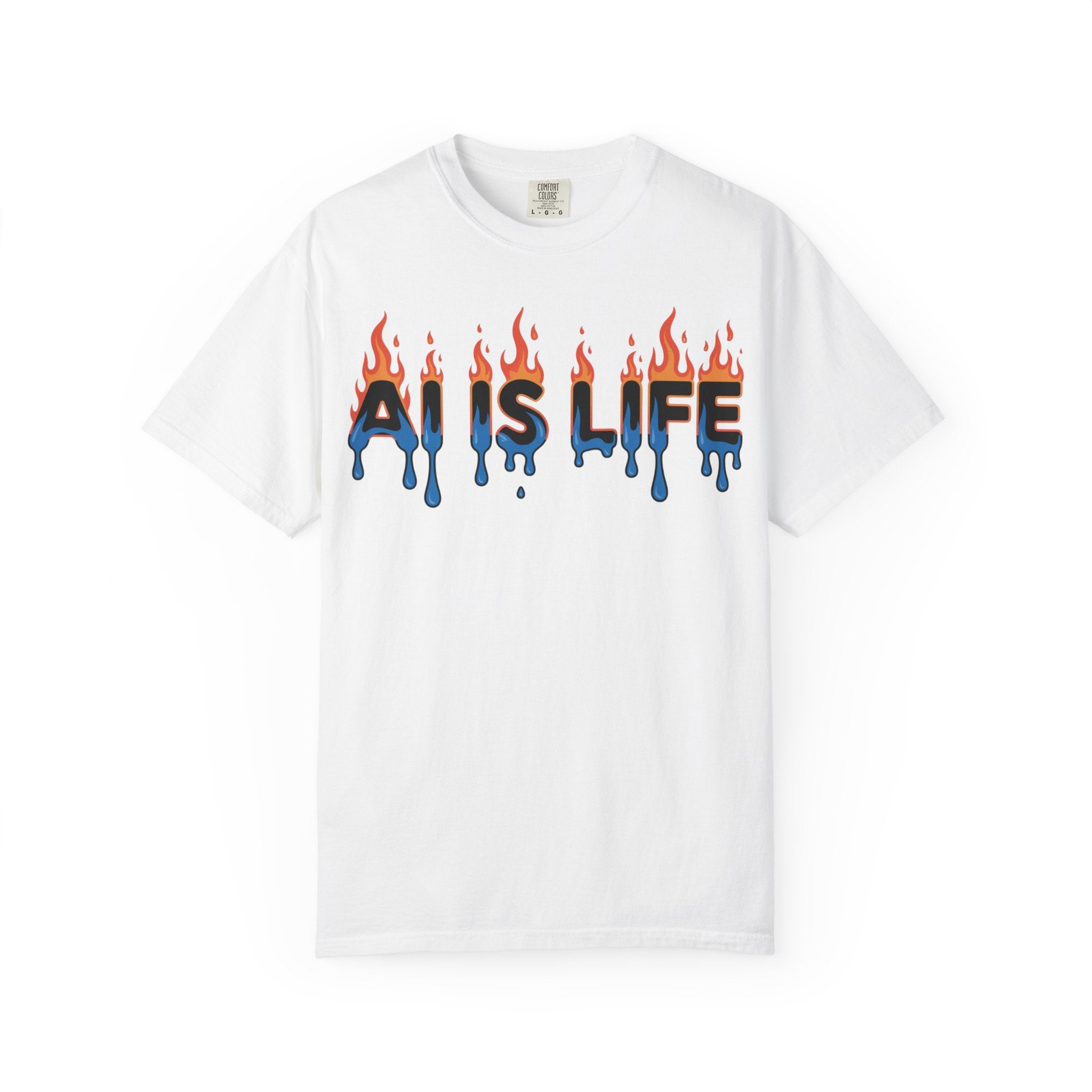 AI IS LIFE – “AI MELTDOWN” Unisex Garment-Dyed T-shirt