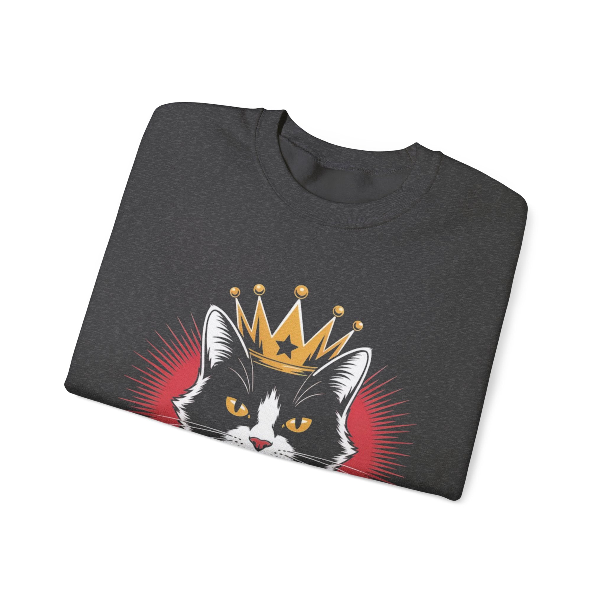 AI King  "Glitch Monarch" Unisex Heavy Blend™ Crewneck Sweatshirt