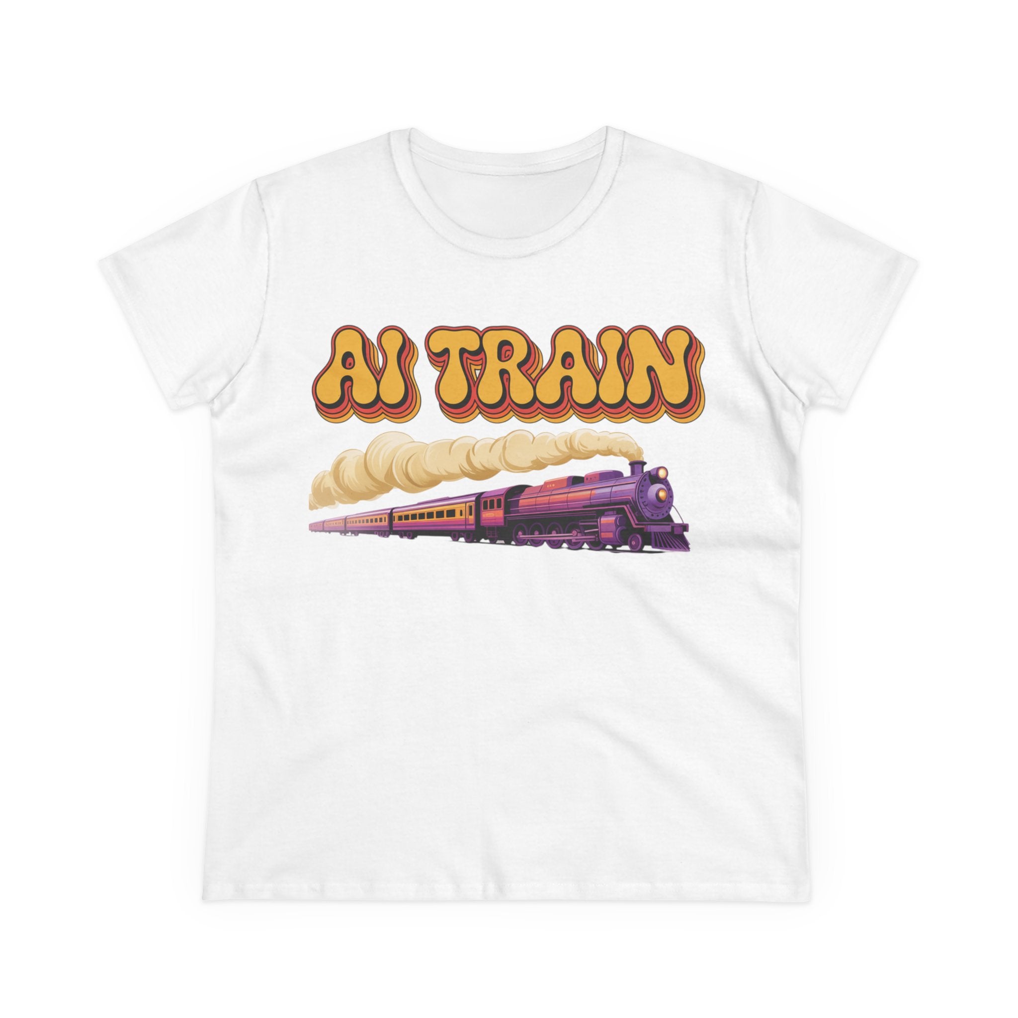 AI TRAIN  "Quantum Rail System" Women's Midweight Cotton Tee