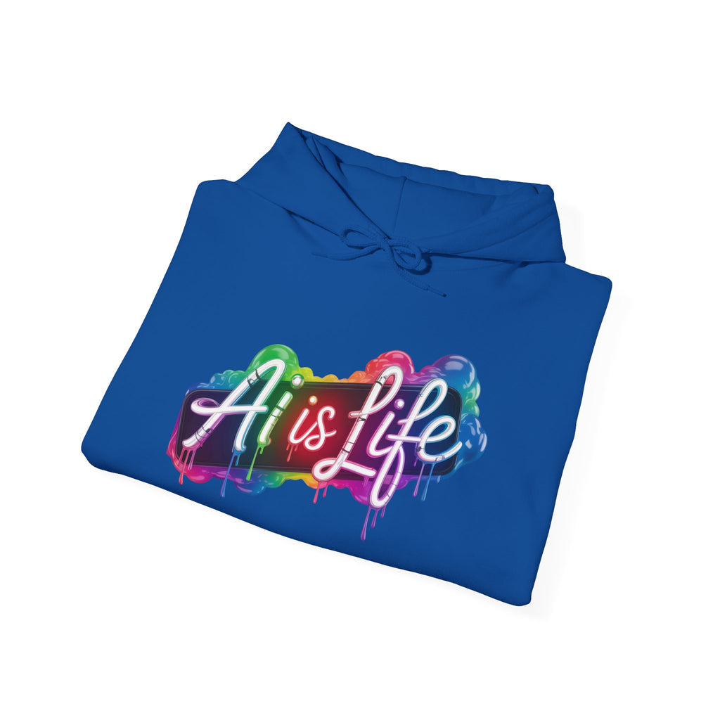 AI is LIFE  “PipeDream Intelligence” Unisex Heavy Blend™ Hooded Hoodie