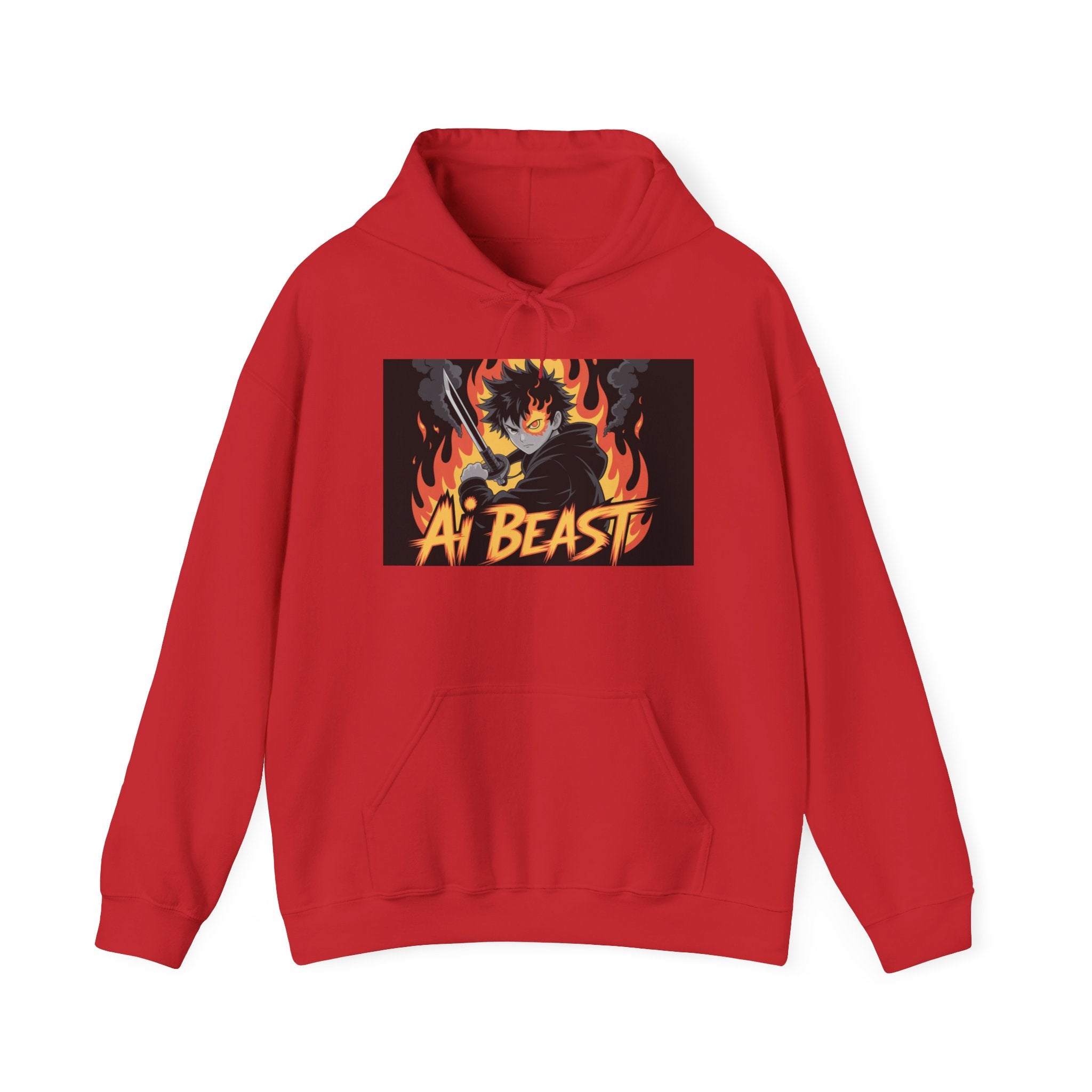 AI  BEAST  " Warrior.exe "  Unisex Heavy Blend™ Hooded Sweatshirt