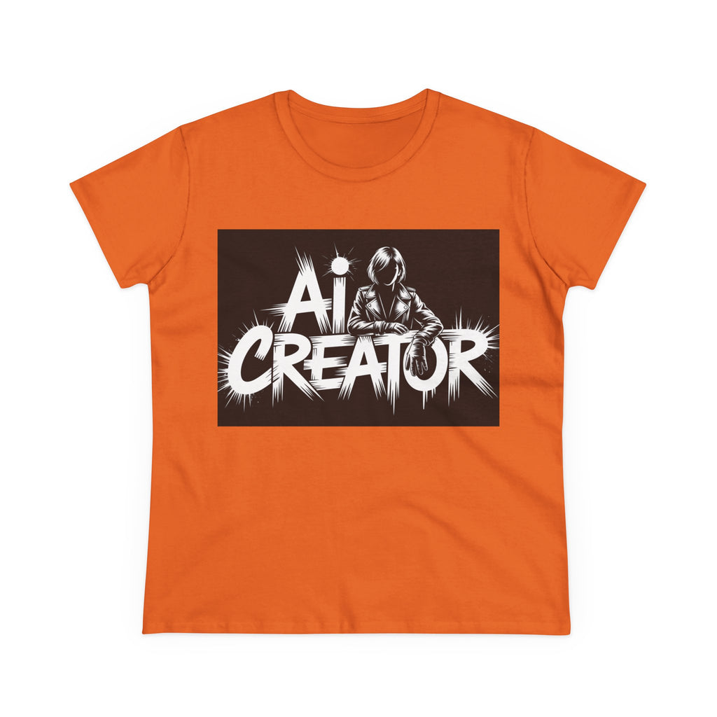 AI Creator  "Digital Rebel" Women's Midweight Cotton Tee