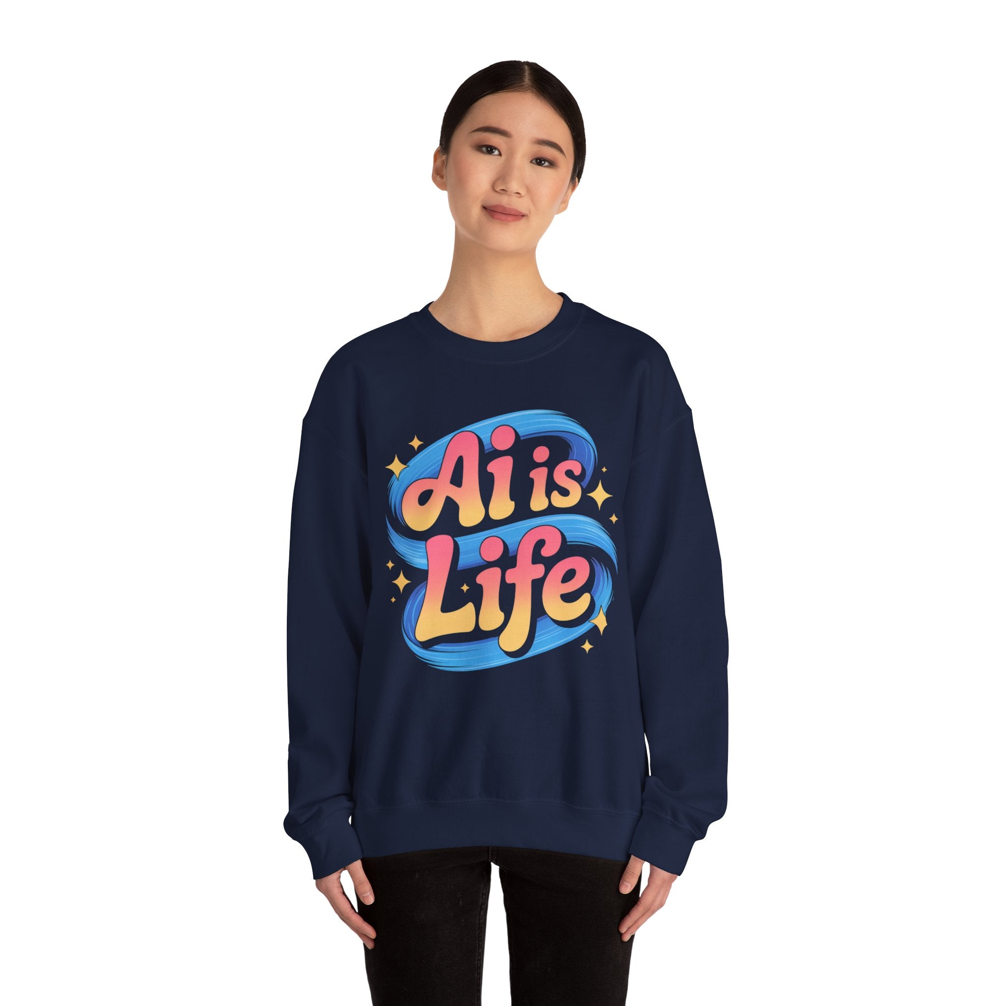 AI is Life "COSMIC SWIRL" Unisex Heavy Blend™ Crewneck Sweatshirt
