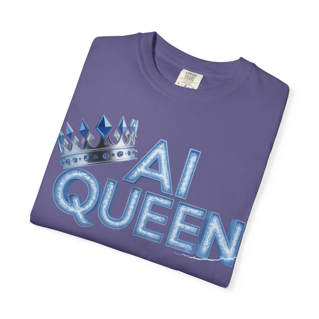 AI Queen "Frost Crown Frequency" Unisex Garment-Dyed T-shirt