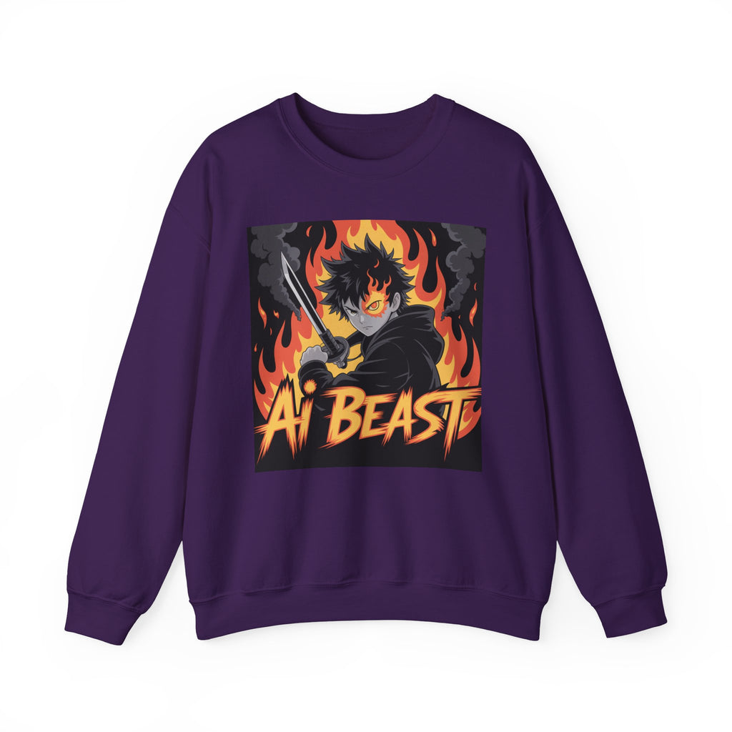 AI BEAST  "Warrior.exe"  Unisex Heavy Blend™ Crewneck Sweatshirt