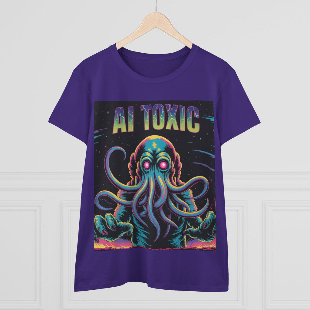 AI TOXIC  "Data Overlord" Women's Midweight Cotton Tee