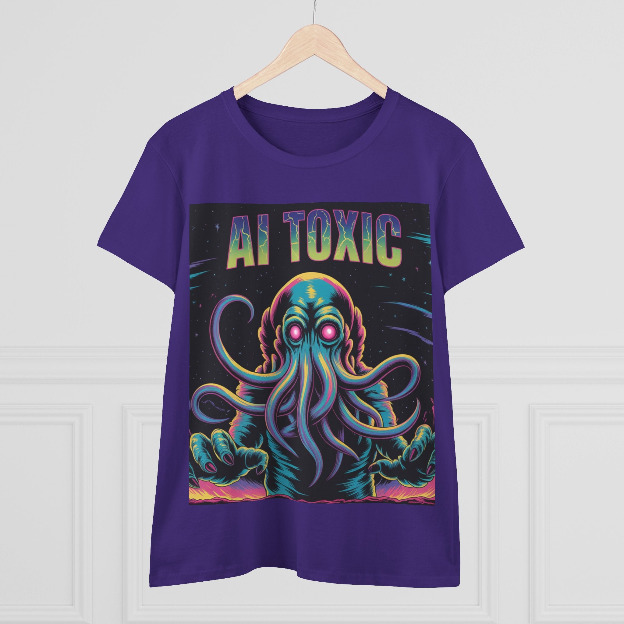 AI TOXIC  "Data Overlord" Women's Midweight Cotton Tee