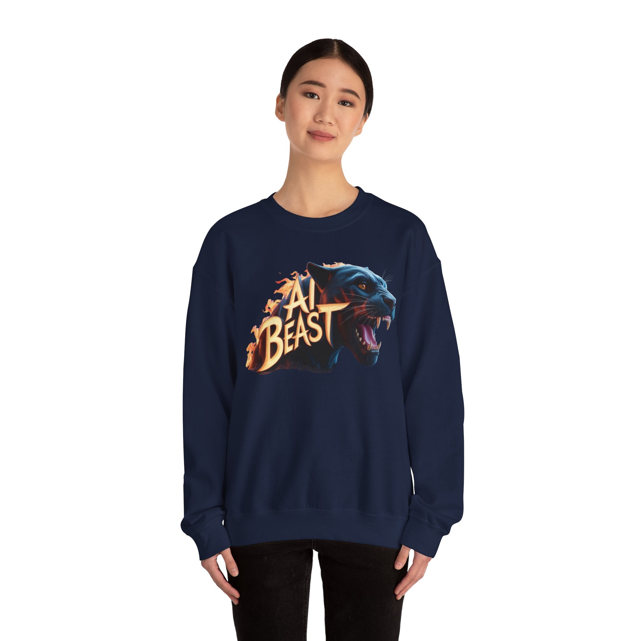 AI BEAST  "Wildfire Algorithm" Unisex Heavy Blend™ Crewneck Sweatshirt