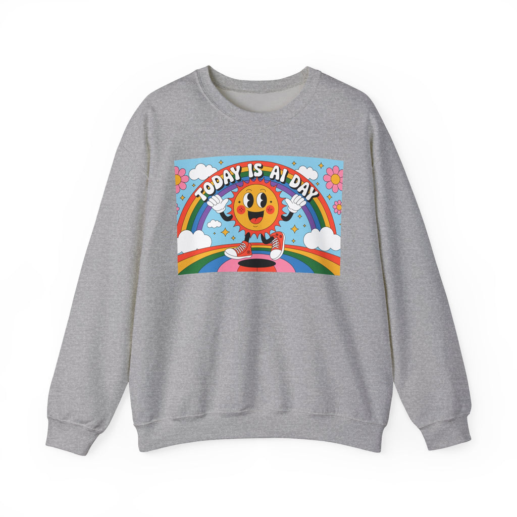 Today Is AI Day  "Sunshine Circuit" Unisex Heavy Blend™ Crewneck Sweatshirt