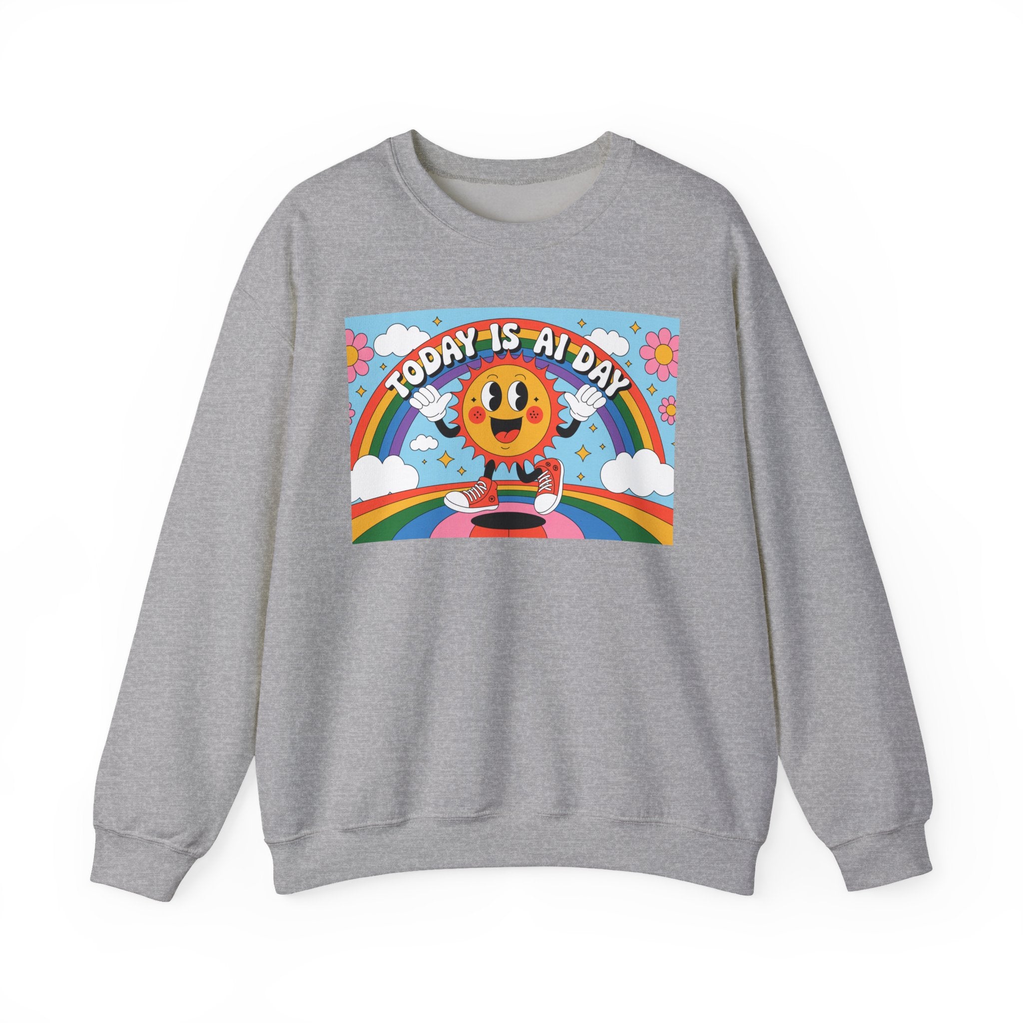 Today Is AI Day  "Sunshine Circuit" Unisex Heavy Blend™ Crewneck Sweatshirt