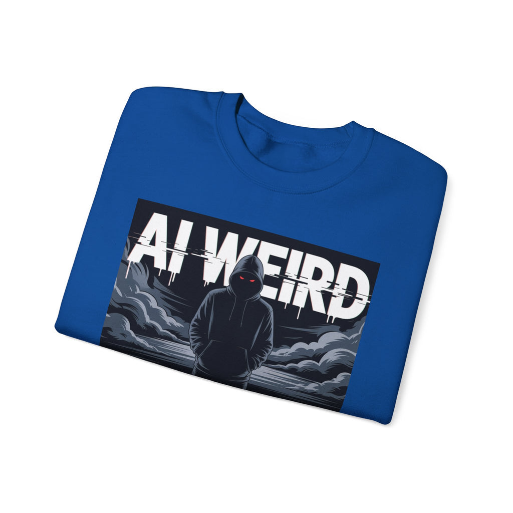 AI WEIRD – “DARK DATA ENTITY” Unisex Heavy Blend™ Crewneck Sweatshirt