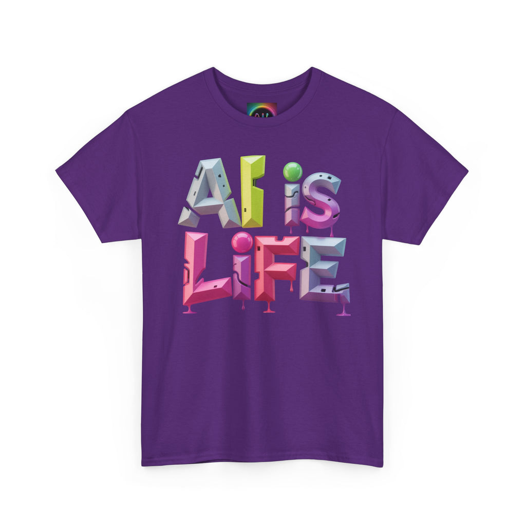 AI is LIFE "GRAFFITI DIMENSION" Colorful 3D Typography T-shirt