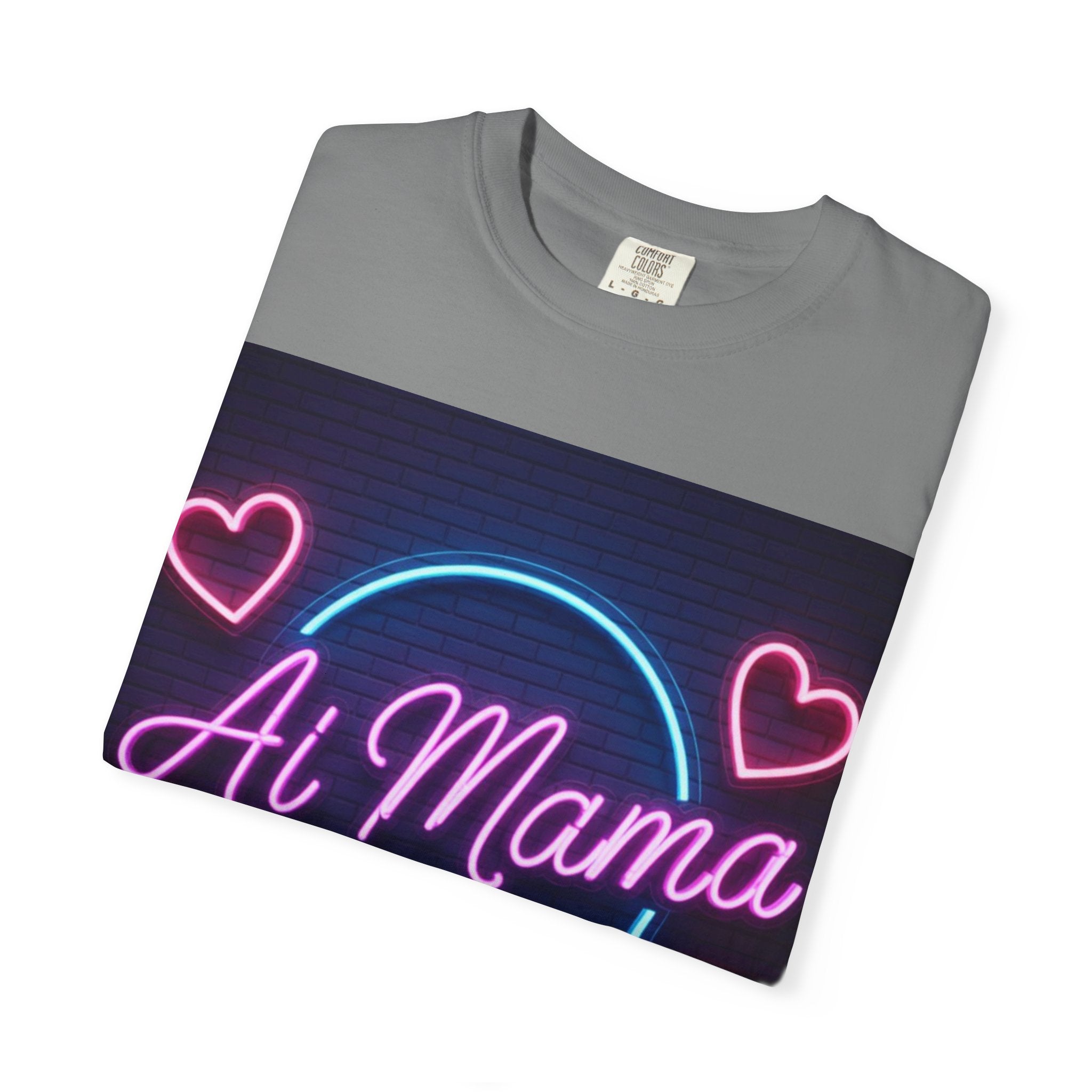 AI MAMA “Electric Love Loop” Unisex Garment-Dyed T-shirt