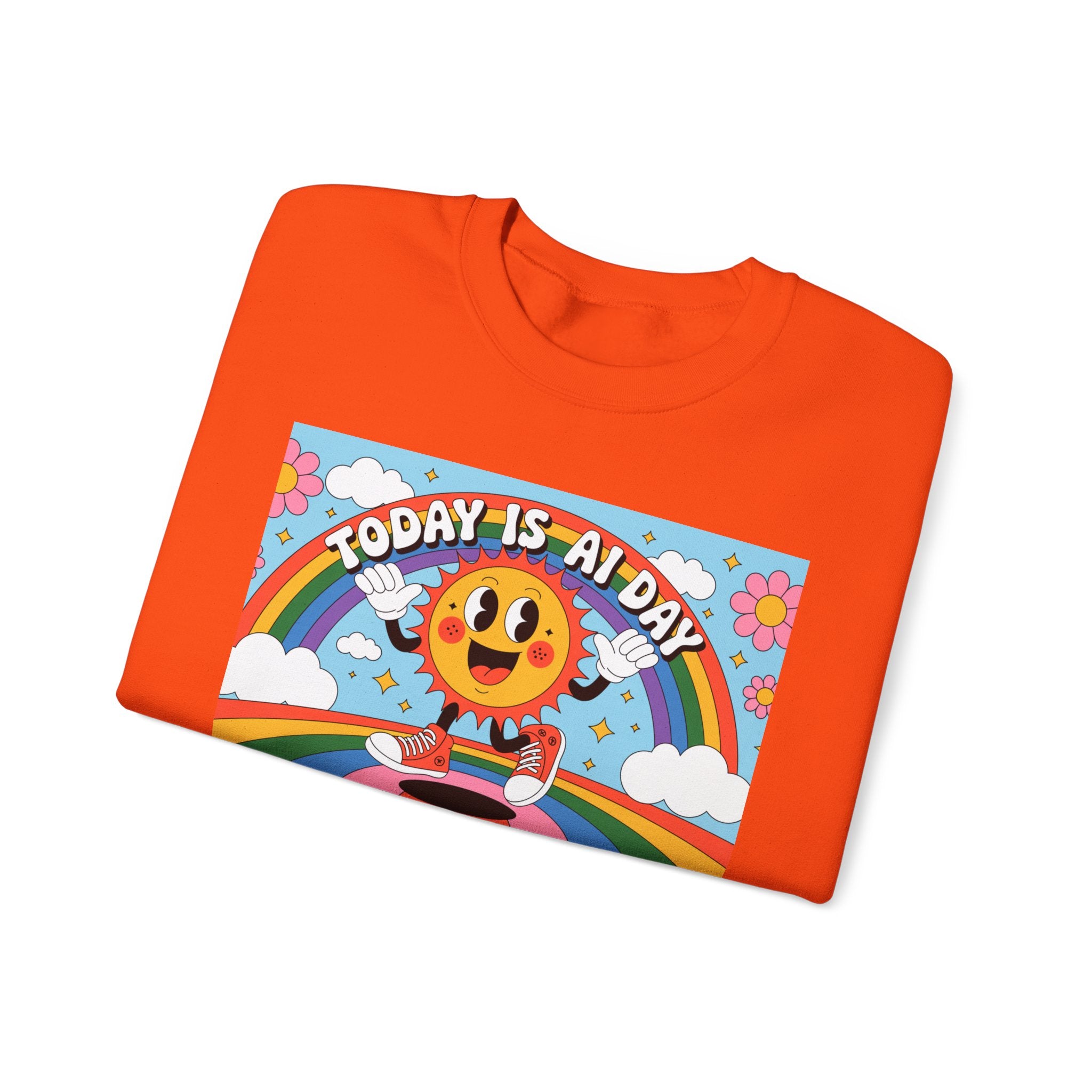 Today Is AI Day  "Sunshine Circuit" Unisex Heavy Blend™ Crewneck Sweatshirt