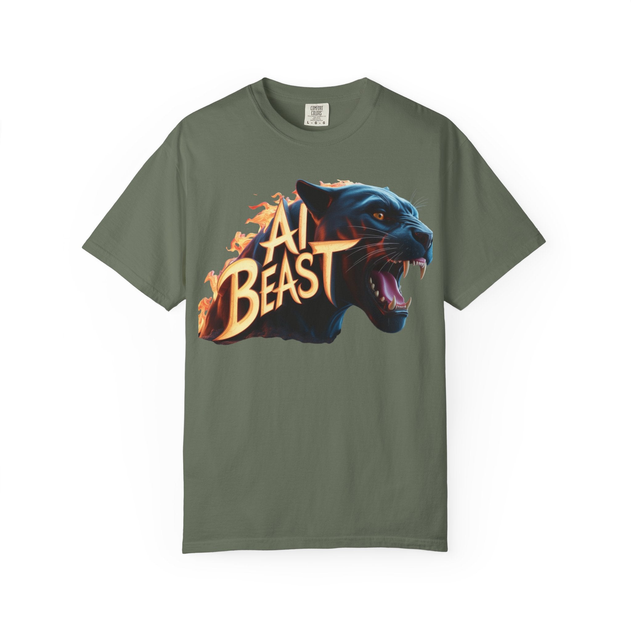 AI BEAST  "Wildfire Algorithm"  Unisex Garment-Dyed T-shirt