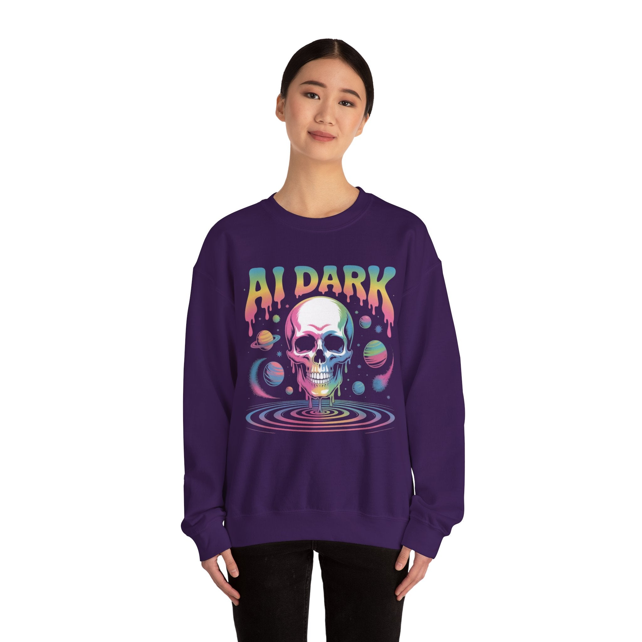 AI DARK “Death of Data” Unisex Heavy Blend™ Crewneck Sweatshirt