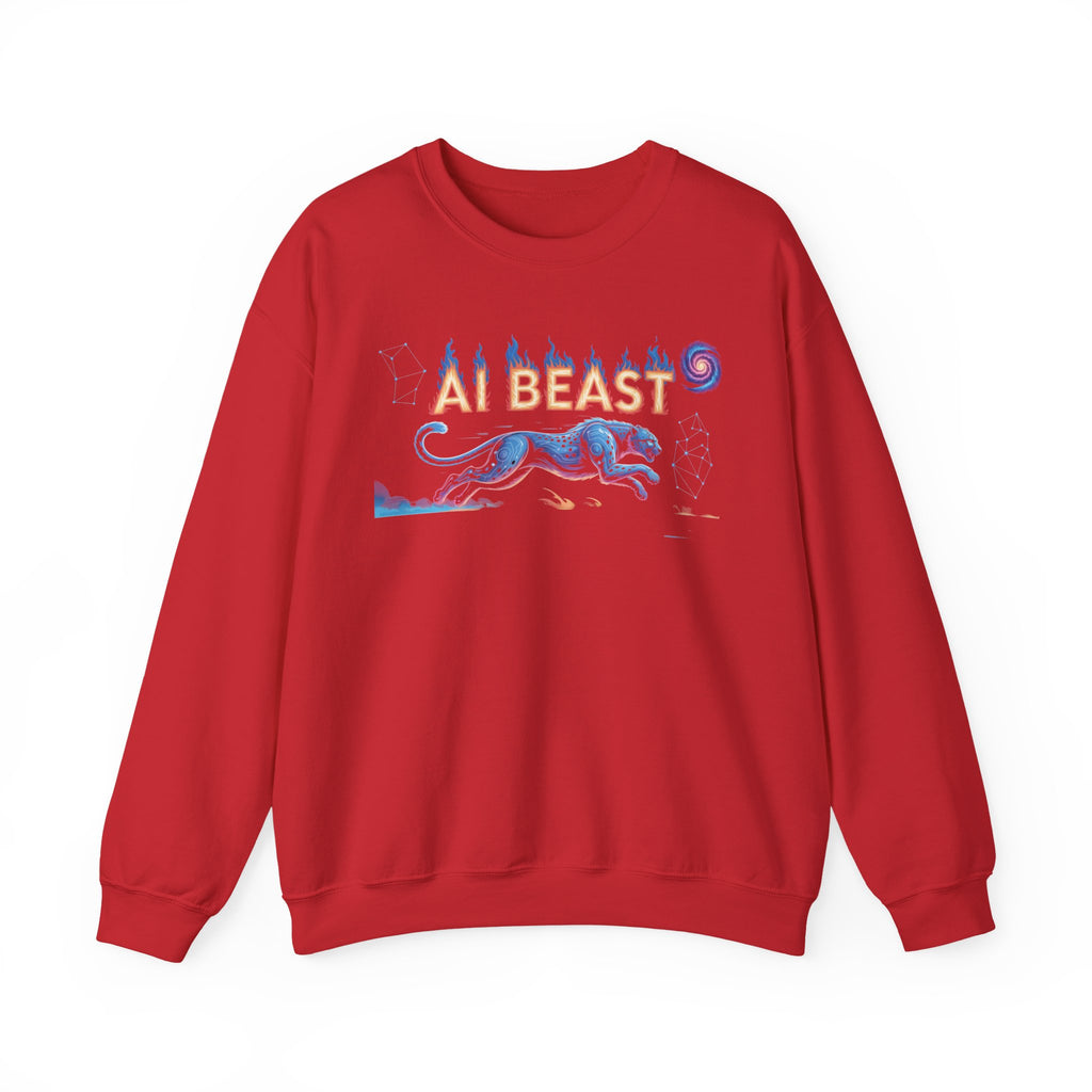 AI BEAST “Digital Predator” Unisex Heavy Blend™ Crewneck Sweatshirt